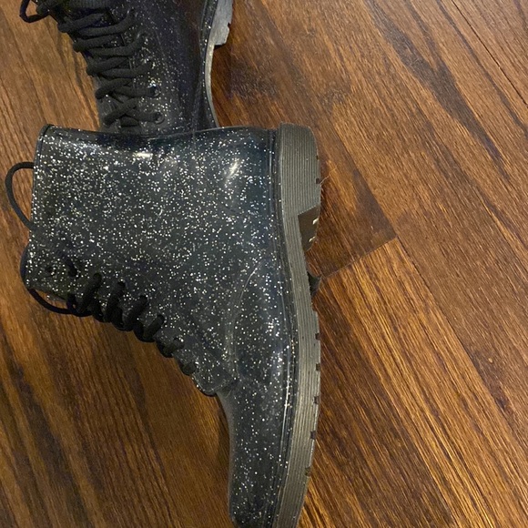 ☔️SAM EDELMAN☔️ black sparkle rain boots - Picture 3 of 3